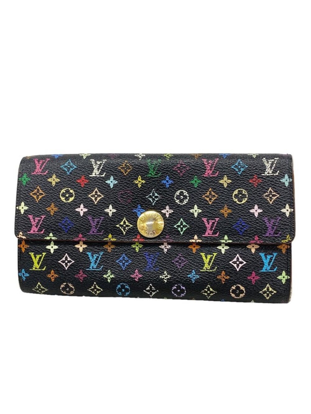 Louis Vuitton Wallet Monogram Multicolor Pochette Porte Monnaie Credit Noir